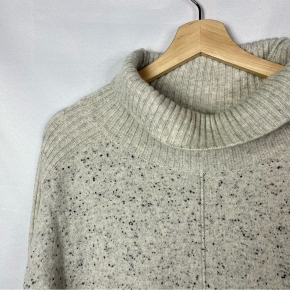 Rag & Bone Beige Cowl Neck Speck Relaxed Fit Cashmere Sweater M - Picture 3 of 5